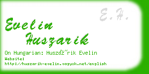 evelin huszarik business card